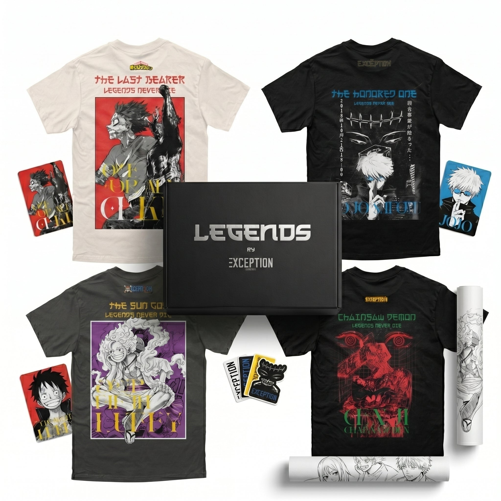 (Talla S) 4 Pack Tshirt: Legends Collector Edition