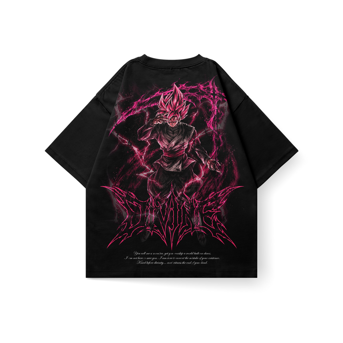 Black Goku Divine – Double Graphic Tee Dragon Ball, espalda
