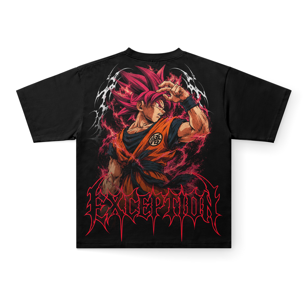 Goku SSJ God Power – Double Graphic Tee Dragon Ball, espalda