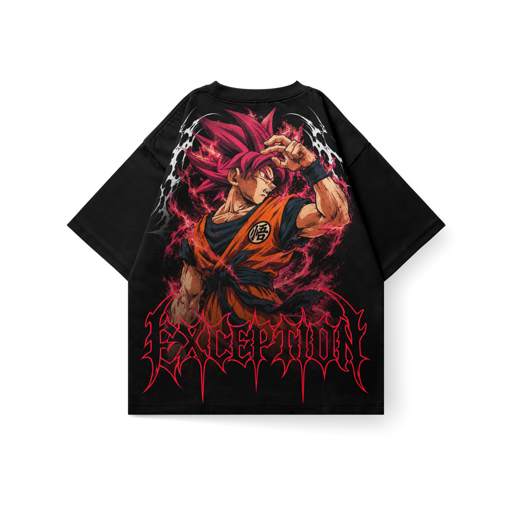 Goku SSJ God Power – Double Graphic Tee Dragon Ball, espalda