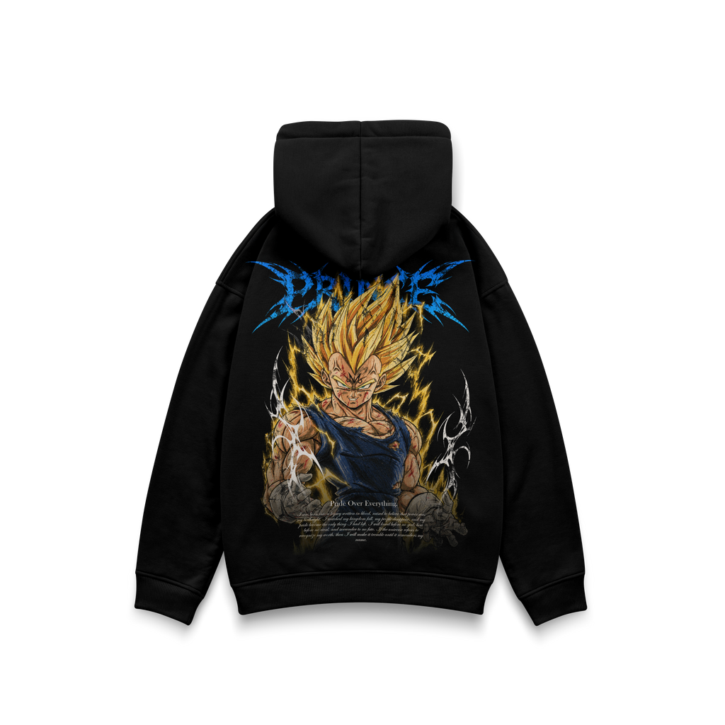 Vegeta Prince – Hoodie Dragon Ball, espalda
