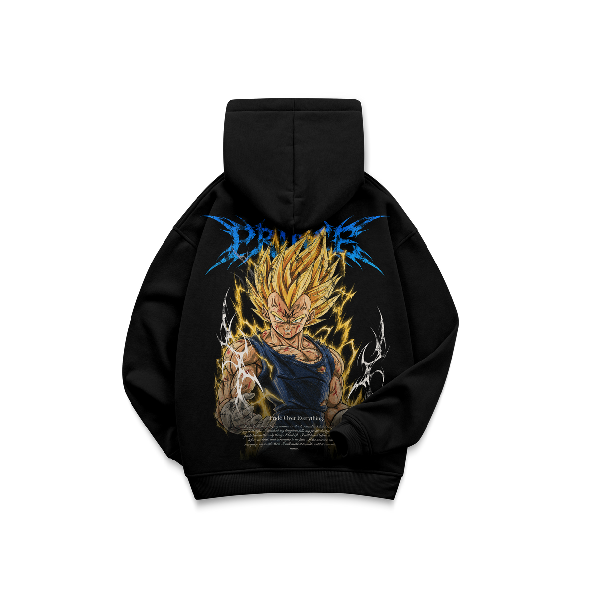 Vegeta Prince – Hoodie Dragon Ball, espalda