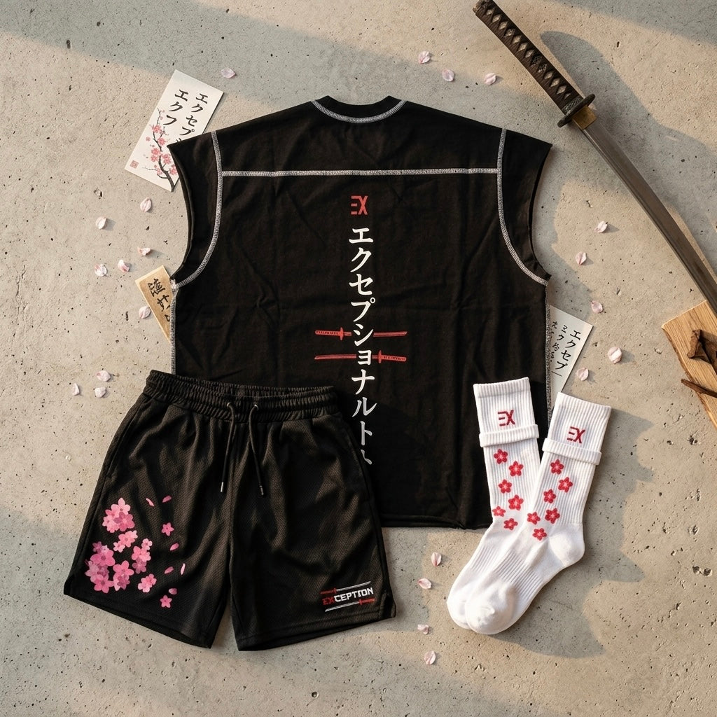 CUT-OFF BUNDLE (KENDO CUTOFF + BLOSSOM SHORTS + SOCKS)